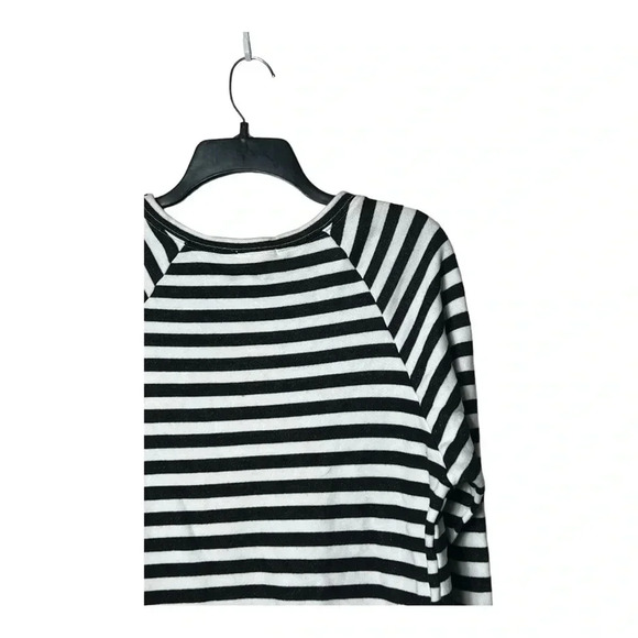 1421. HALOGEN LONG SLEEVE STRIPED TOP TIE GARMENTS DETAIL ON SLEEVES SIZE SMALL - Picture 7 of 9